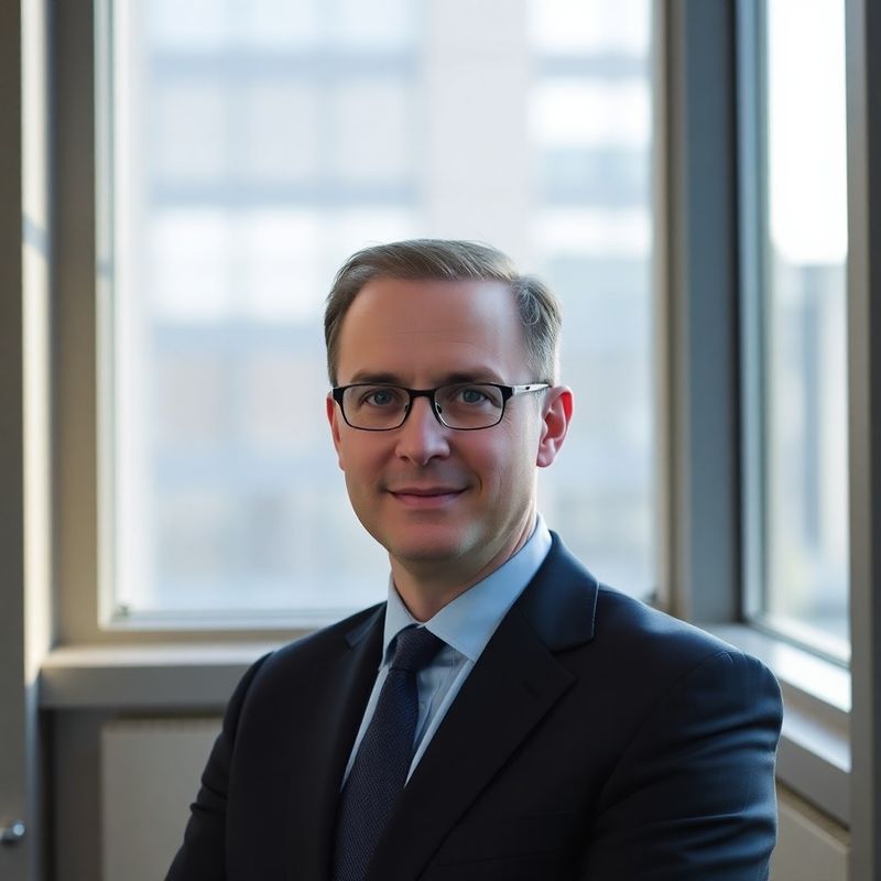 Executive portrait in natural window light