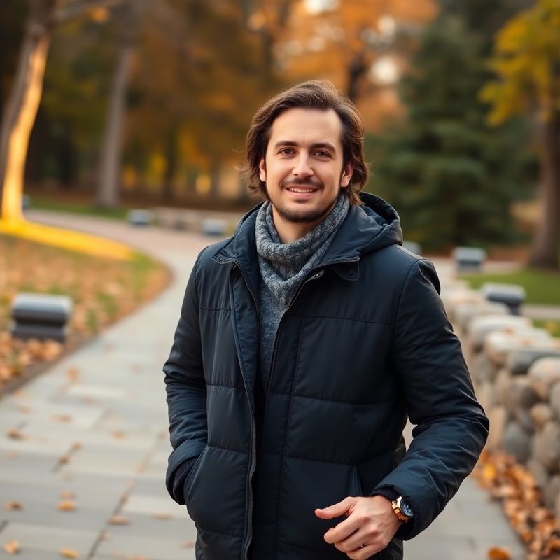 Outdoor personal branding portrait in an autumn Québec City park